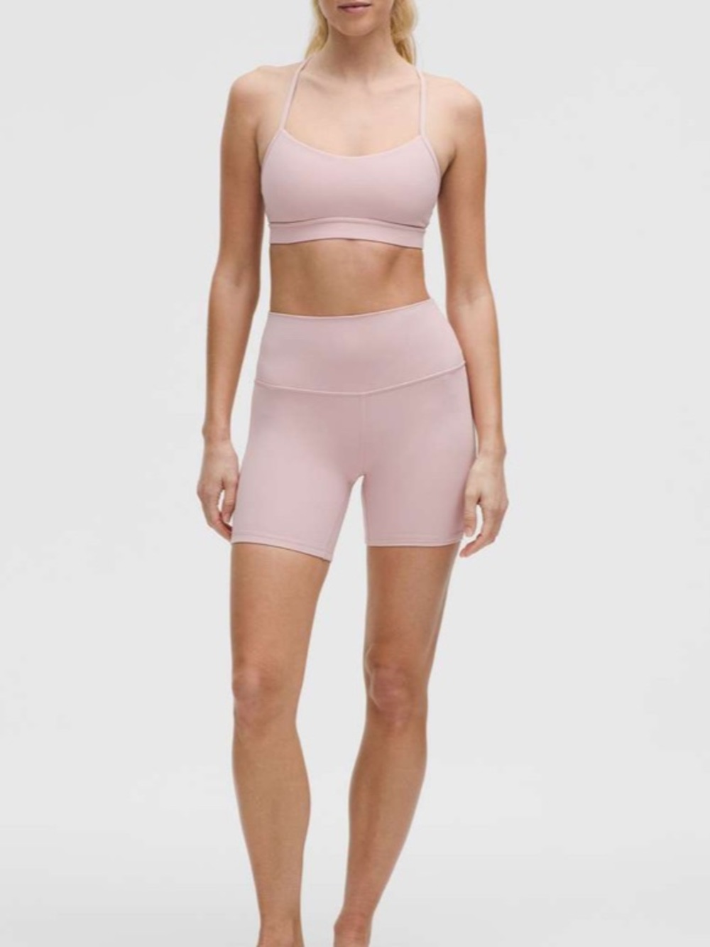 Lululemon Flow Y Bra Nulu in Pink Haze